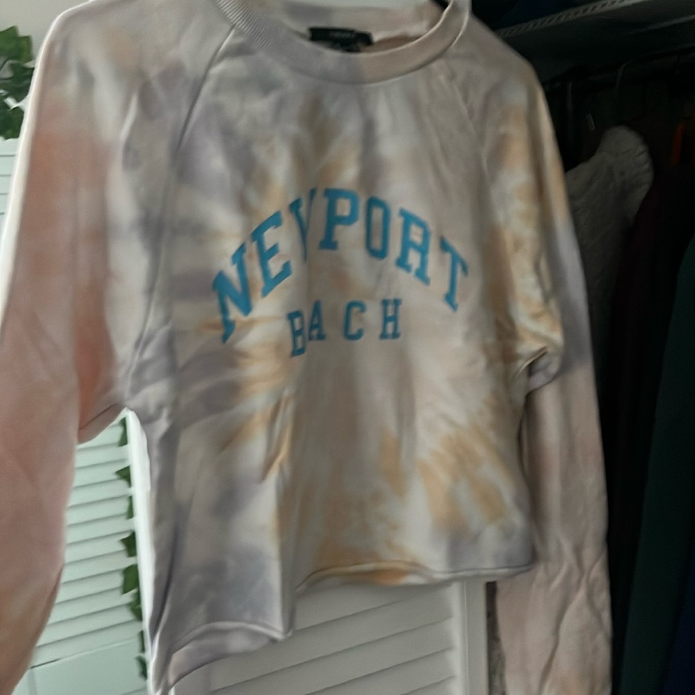 3 for 20$ tie dye newport beach cropped lightweight long sleeve